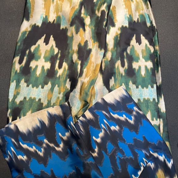 NEW ZARA WOMAN SS23 HIGH WAISTED PRINTED PAREO PANTS MULTICOLORED ABSTACT - Picture 5 of 6